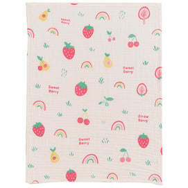 Babymat Couverture Légère 80x70 cm - Fraise