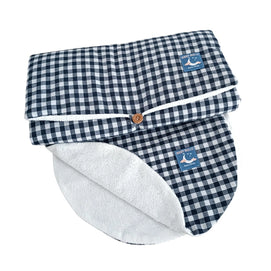 Baby Bulle Tapis à Langer avec Protège Épaule - Vichy Bleu