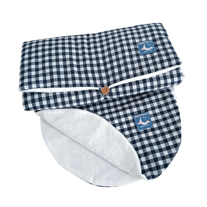 Baby Bulle Changing Mat with Shoulder Protector - Blue Gingham