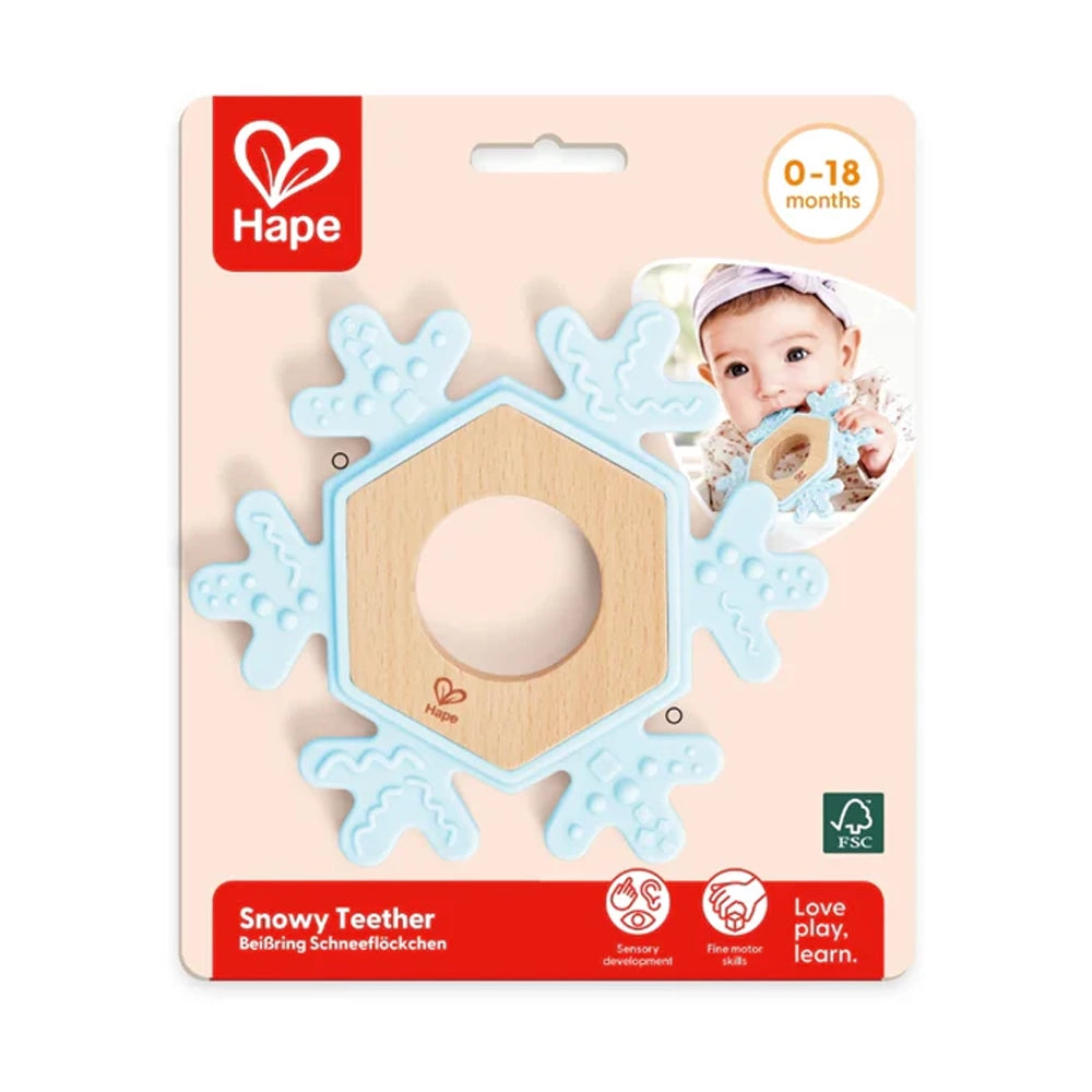 Hape Anneau de Dentition Flocon de Neige 0-18M