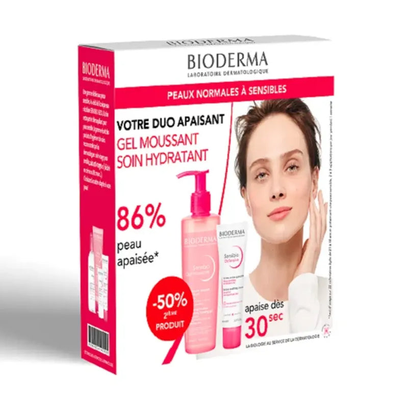 Bioderma Sensibio Defensive Set – Cream 40ml & Foaming Gel 200ml
