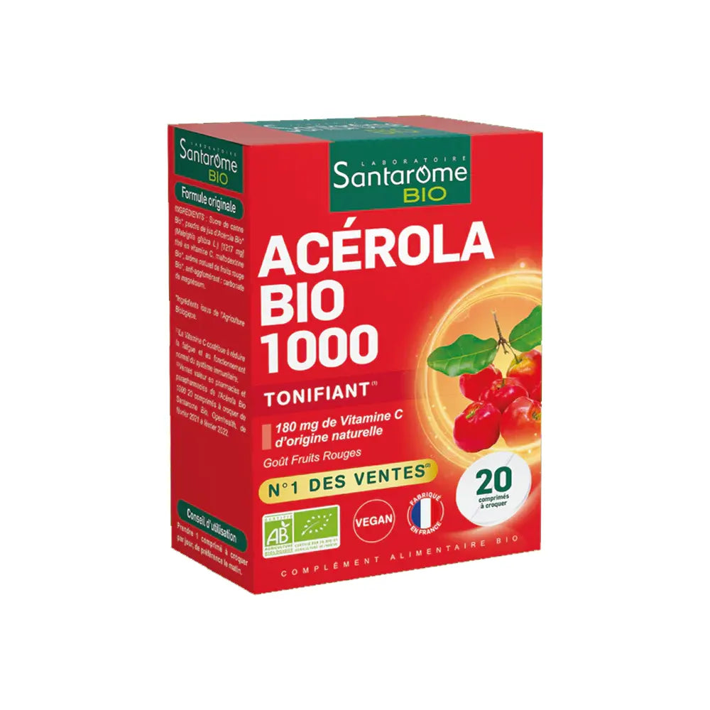 Santarome Acérola Bio 1000 – 20 Comprimés