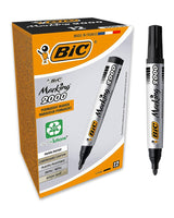 Boite de 12 Marqueurs Permanent Bic - Noir