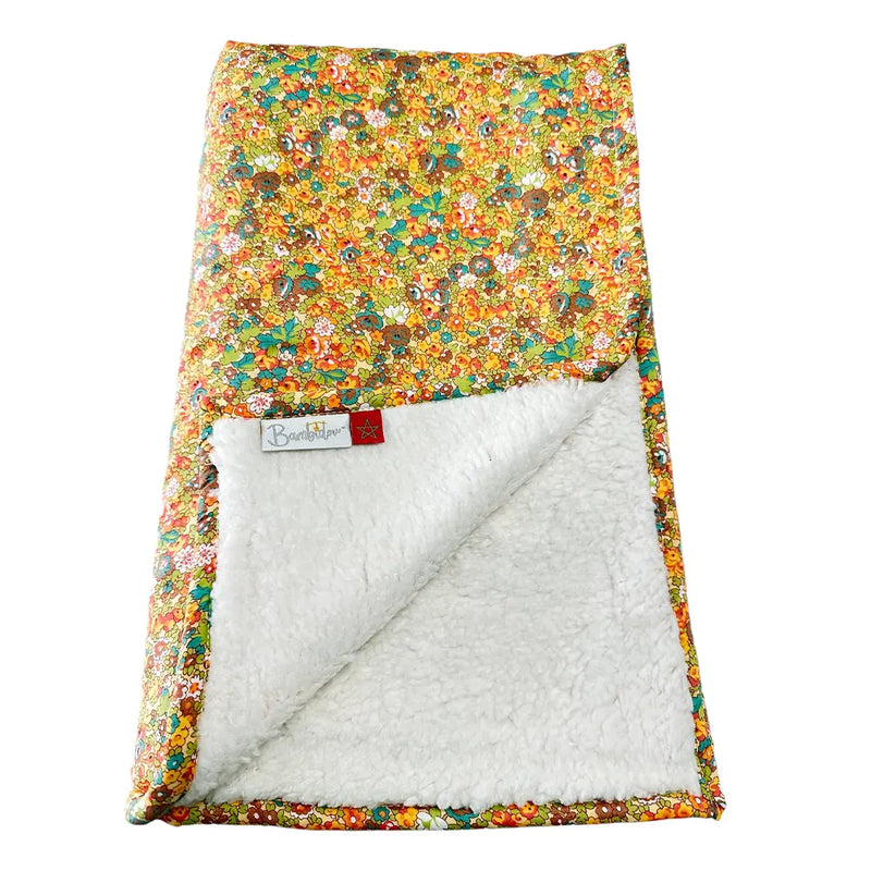 Manta de espalda Bambidou Sherpa 80x100 cm - Liberty Naranja