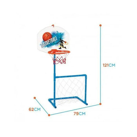 Pilsan 2-in-1 Basketball Hoop & Football Goal - 3Y+