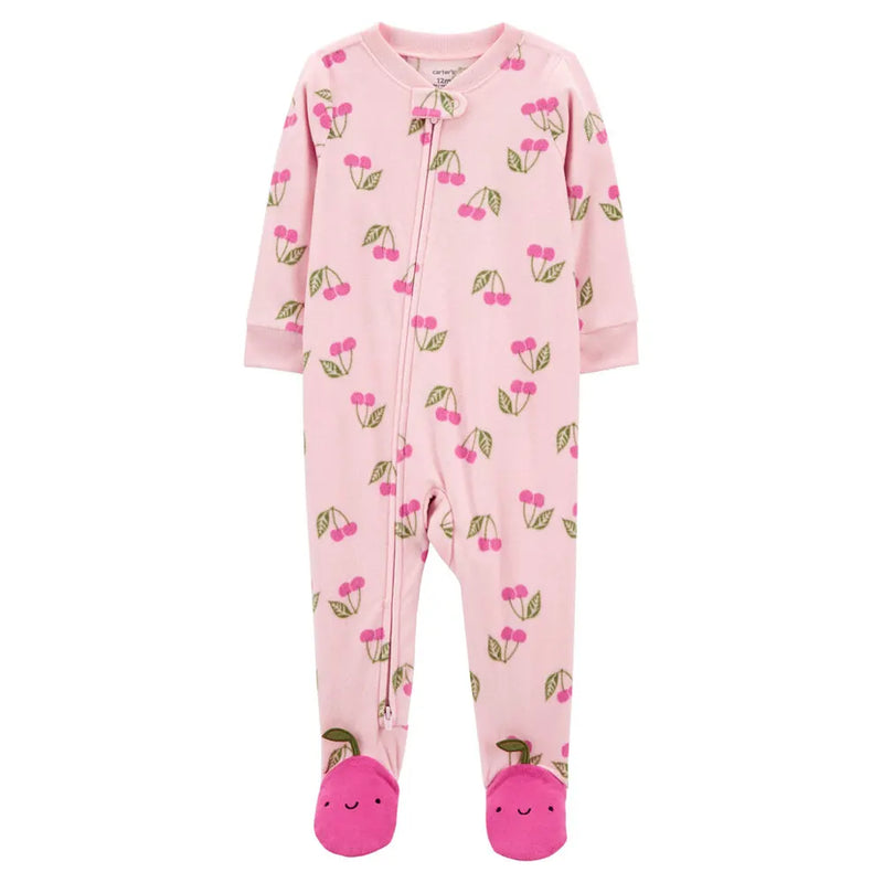 Carter's Fleece Sleeper - Pink Cherry