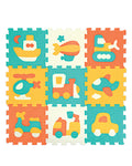 Sunta Tapis Puzzle Véhicules World - Multicolore