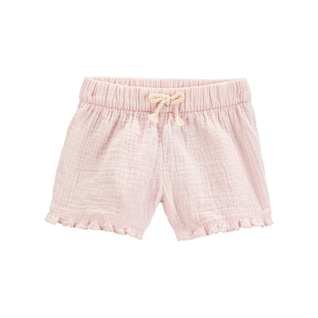 Short de gasa con volantes para Niña Carter's - Rosa Pastel