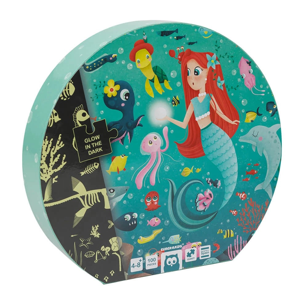 Eurekakids Puzzle Géant Phosphorescent 100 Pièces 4A+ - Sirènes