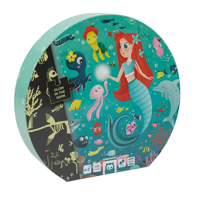 Eurekakids Puzzle Gigante Fosforescente 100 Piezas 4A+ - Sirenas