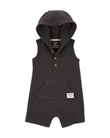 Carter's Hooded Thermal Romper - Black