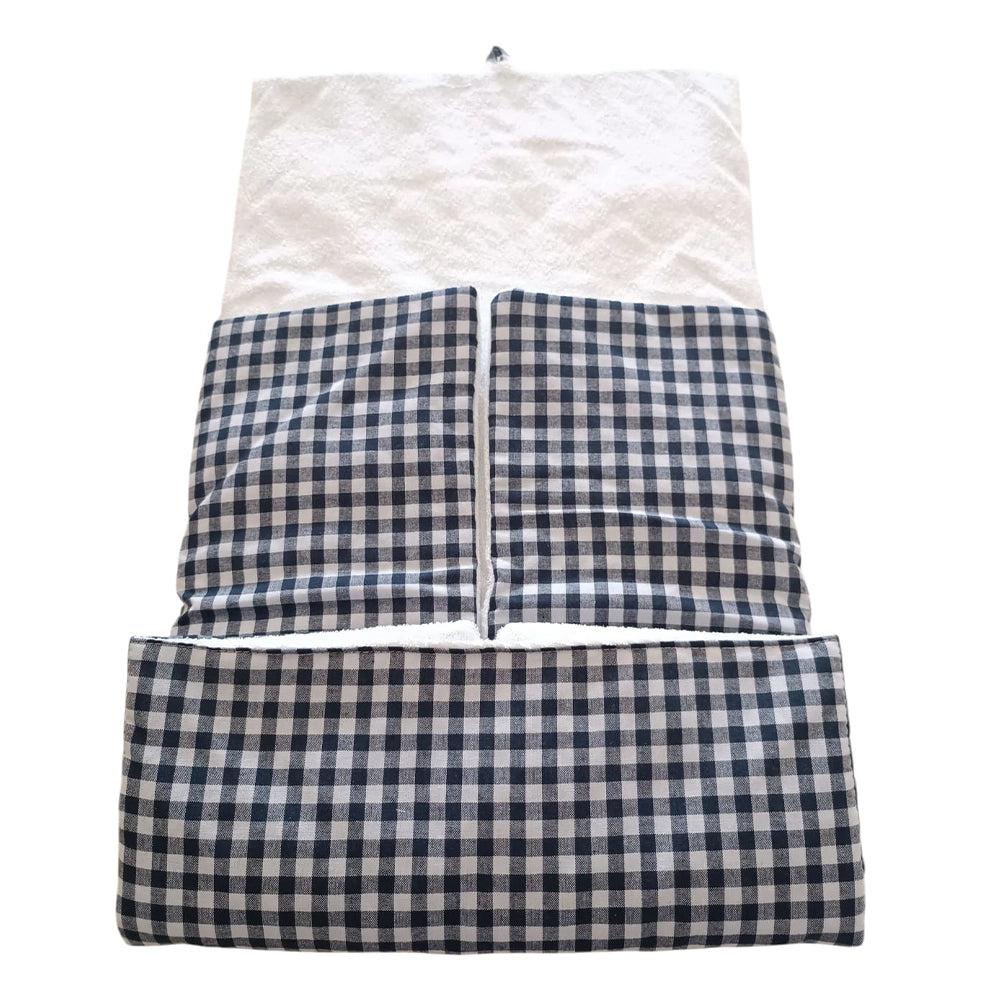 Baby Bulle Tapis à Langer avec Protège Épaule - Vichy Bleu