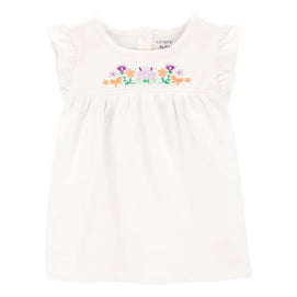 Haut Fleuri à Volants Carter's - Ivoire