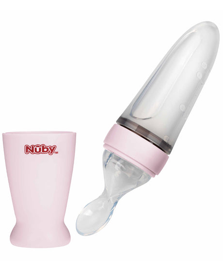 Nûby Cuillère Semi-Rigide pour Repas Liquide 90ml - Rose