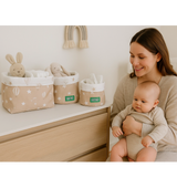 Lot de 3 Paniers Babymat - Montgolfière Beige