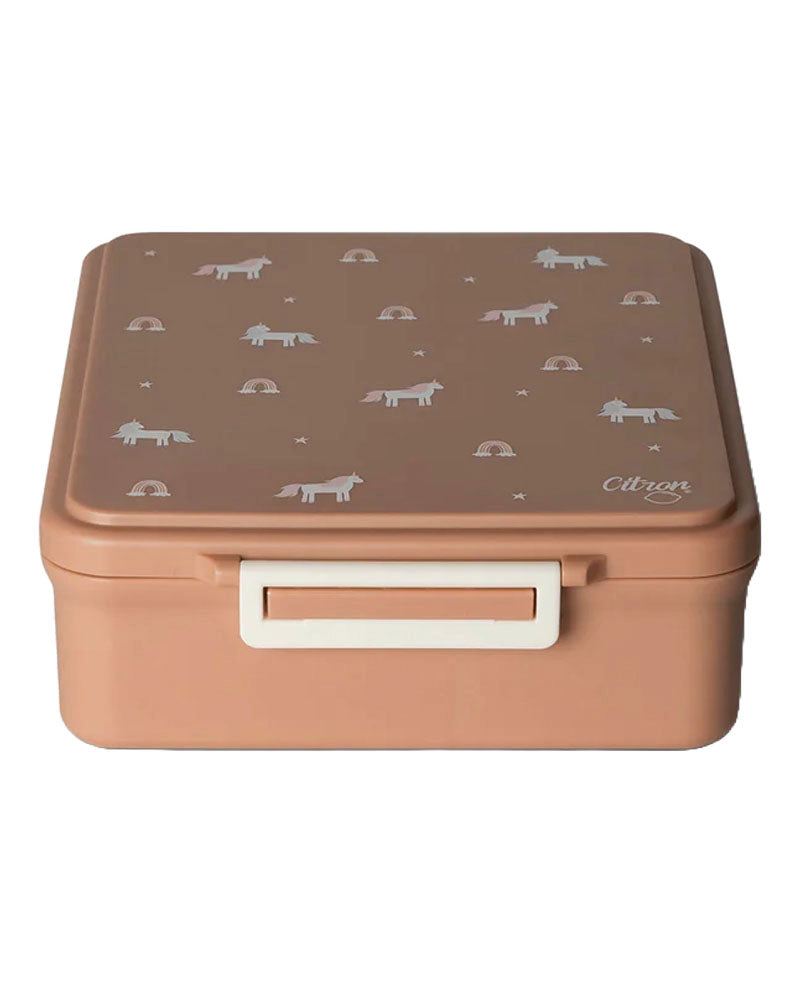 Grand Lunchbox avec pot Alimentaire Isotherme Citron - Licorne Rose