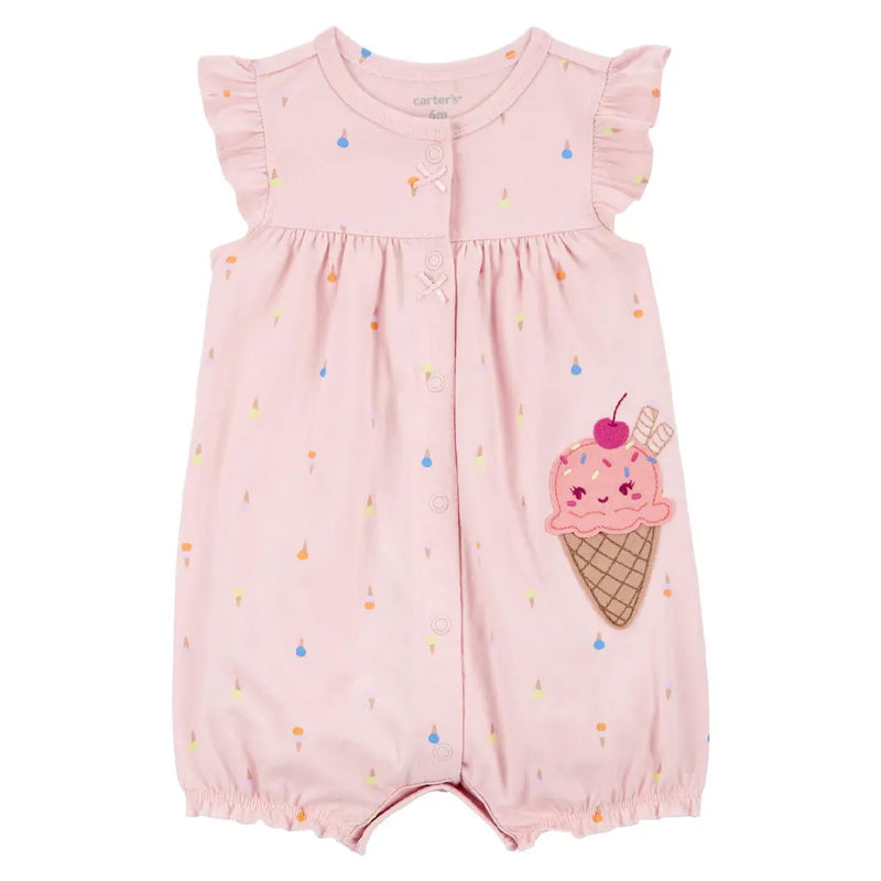 Mameluco de algodón de Carter - Rosa helado