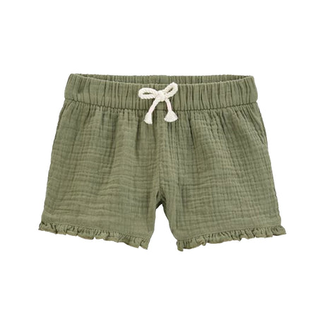 Short de gasa con volantes para Niña Carter's - Verde