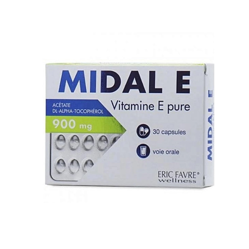 ERIC FAVRE Midal E Vitamina E Pura - 30 Cápsulas