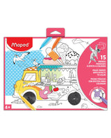 Maped Papier Magique à Colorier en Pochette x 15 - Rouge