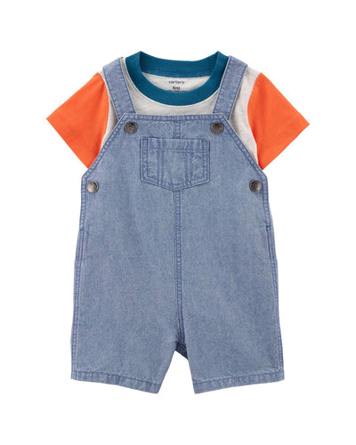 Ensemble 2 Pièces T-Shirt Et Short Bébé Carter's - Bleu
