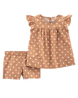 Ensemble 2 Pièces short et haut Carter's - A pois