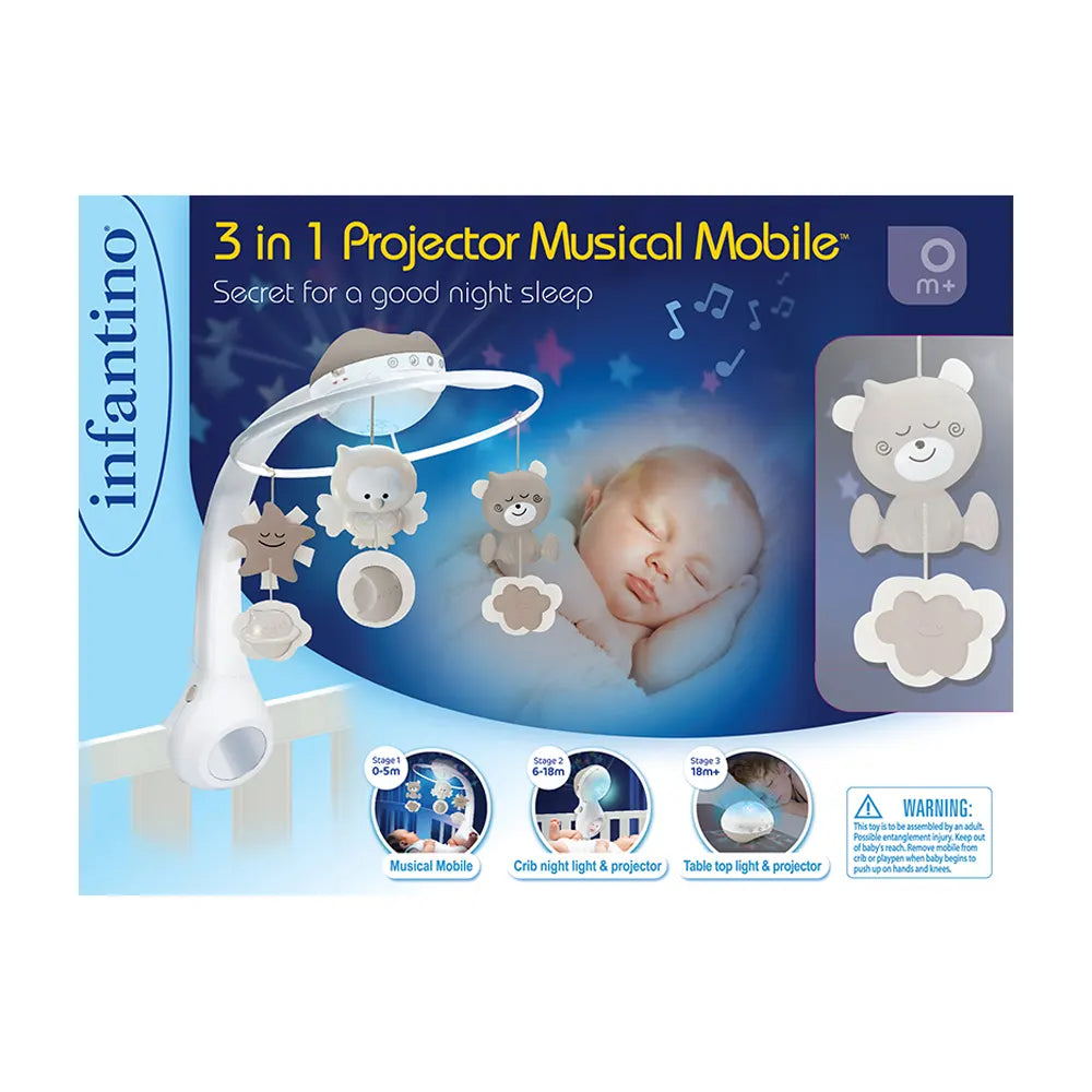 Infantino Mobile Douce Nuit 3en1 - Ecru