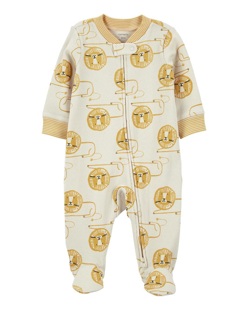 Grenouillère 2-Way Zip En Coton Lion Carter's - Or