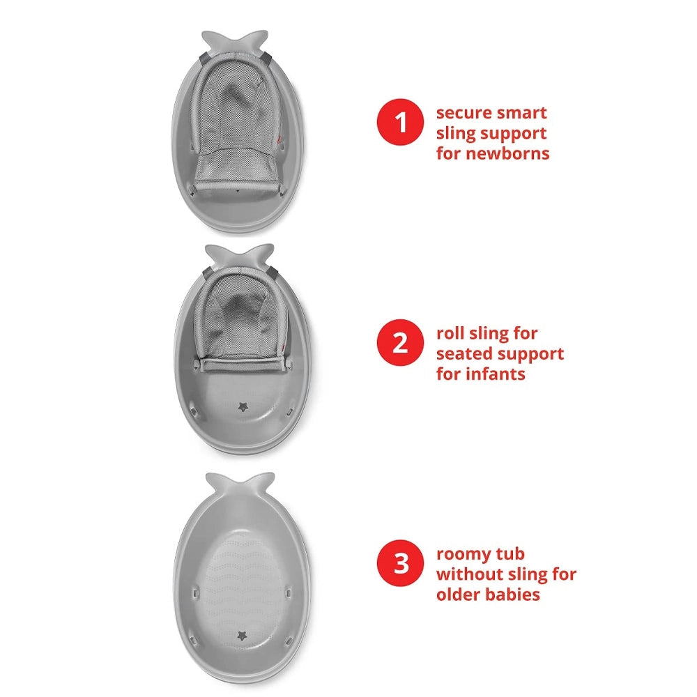 Skip Hop Baignoire Moby Smart Sling 3 Étapes - Gris