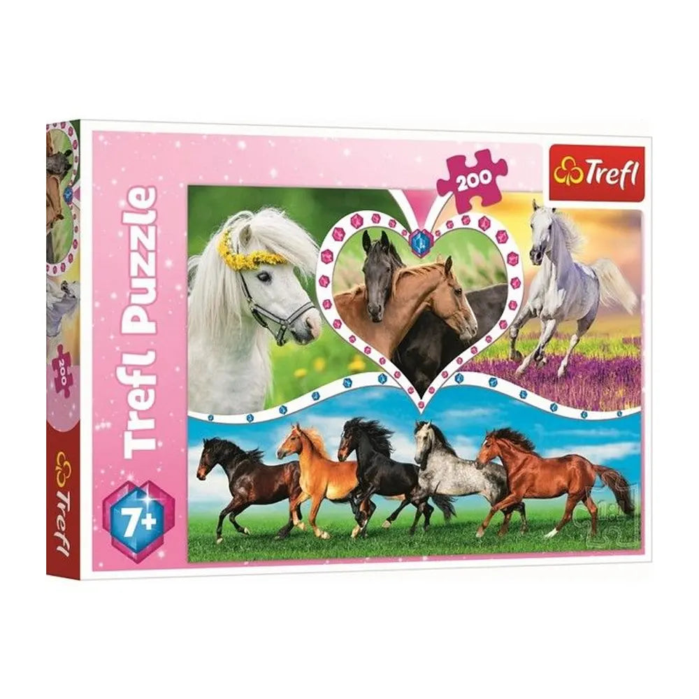 Trefl Puzzle Beautiful Horses 200 Pièces - 6A+