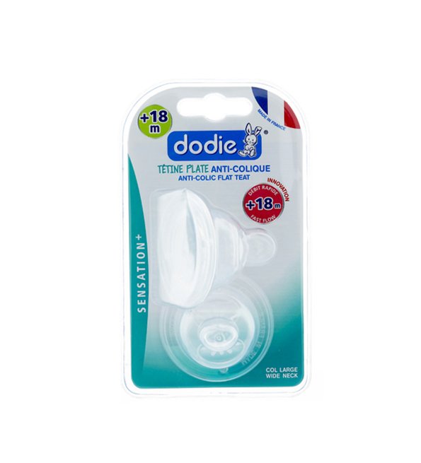 DODIE SENSATION+ ANTI-COLIC FLAT TEAT D1 0-6M X2