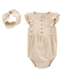 Ensemble Body Et Bandeau Boutonné À L'avant Bébé Carter's - Beige