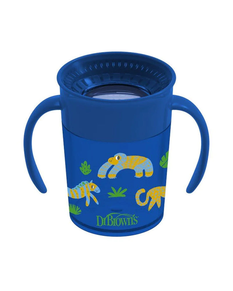 Dr. Brown's Gobelet Cheers 360° avec poignées 200ml - Bleu