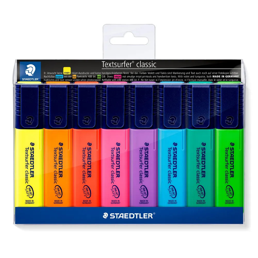 Staedtler Lot de 8 Fluorescents Assortis Textsurfer® Classic 364