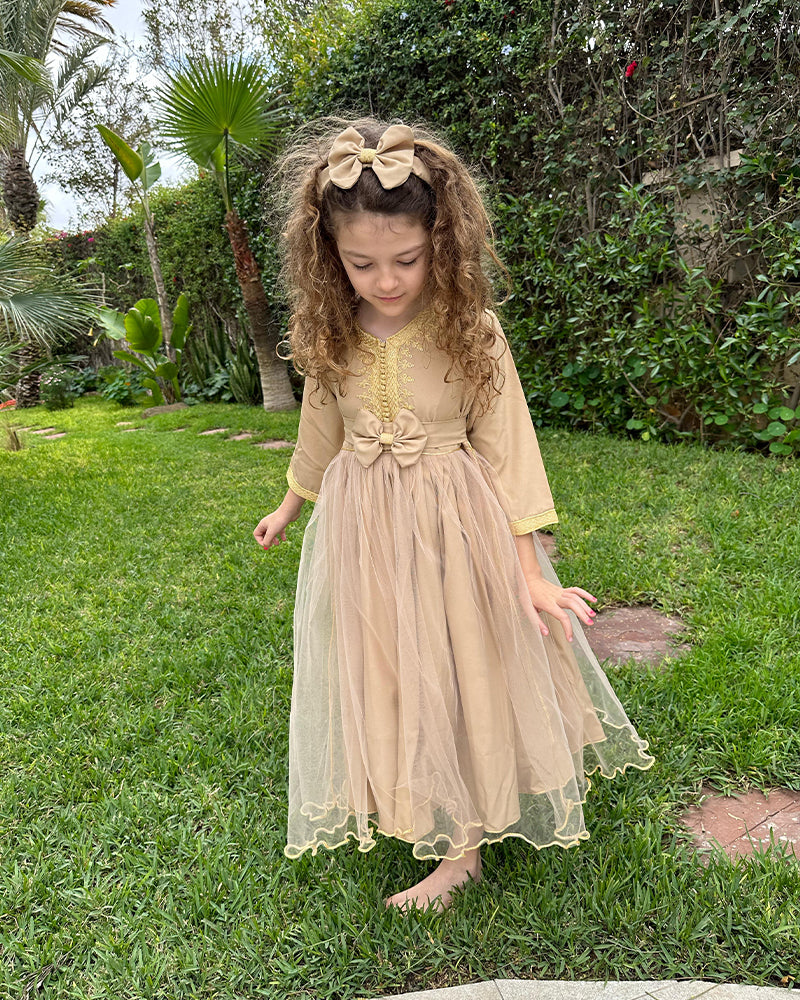 Kaftan for Girl 3 7A Beige Wlidaty Morocco Leading E Commerce website for clothing toys books baby products strollers and gifts Black November Black Friday Cyber Monday Fall winter 2024 2025 Fashion