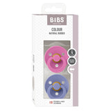 BIBS Lot de 2 Sucettes Rondes – Peri/Bubblegum