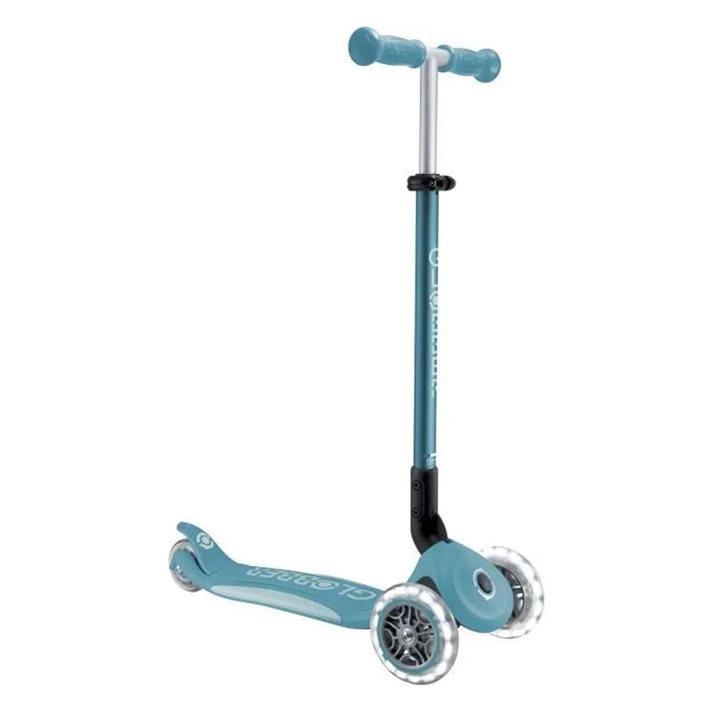 Globber Patinete Primo Plegable Plus Lights - Azul Pastel