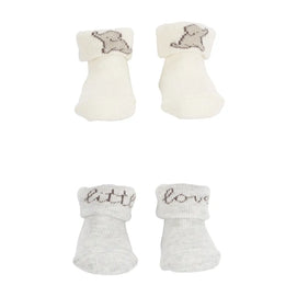 Lot de 2 Chaussons Carter's - Blanc & Gris
