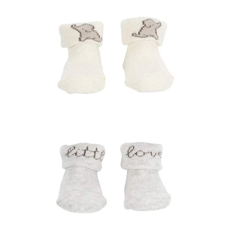 Lot de 2 Chaussons Carter's - Blanc & Gris