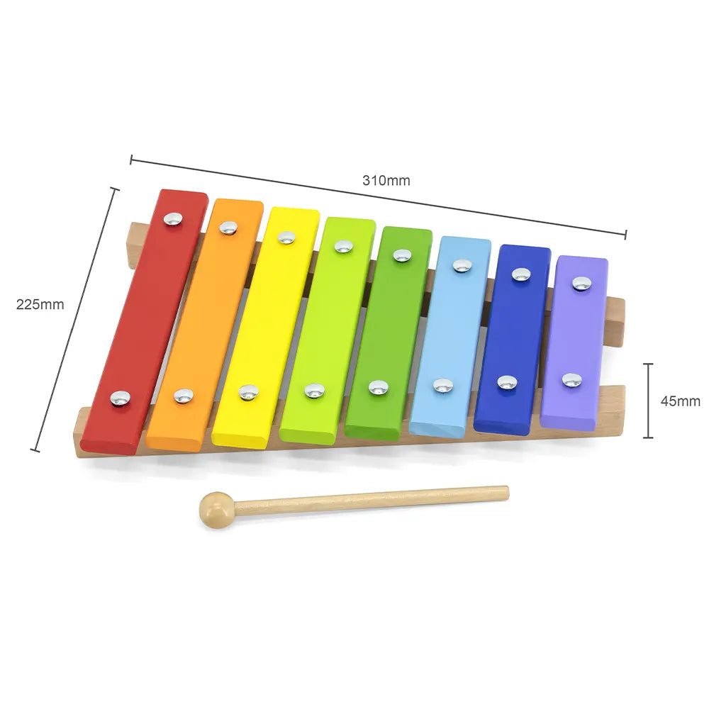 Viga Toys Xylophone Coloré en Bois 18M+