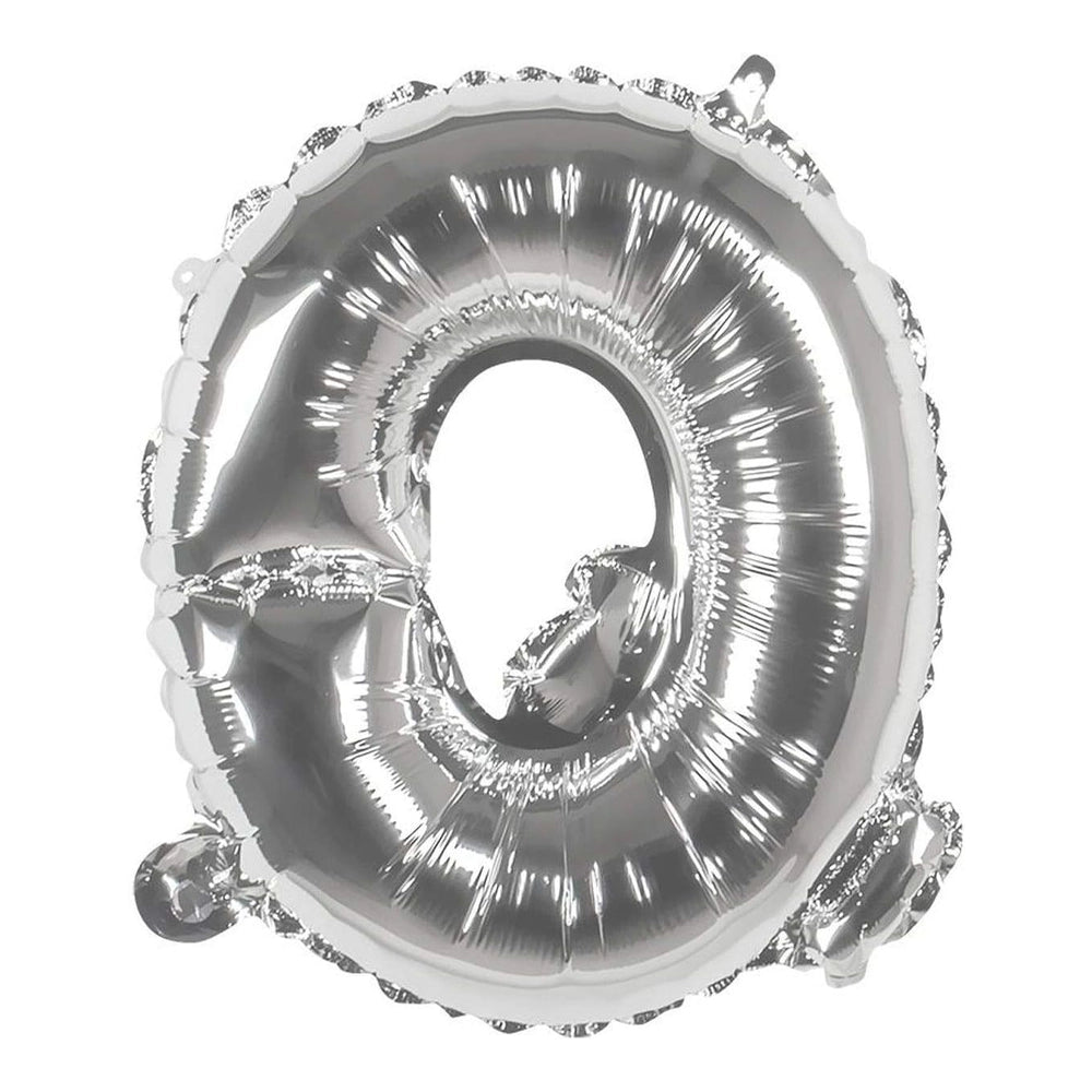 Letter Q Shaped Balloon - Silver