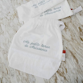 Bambidou Pochon / Tkimcha Ma Petite Tenue de Naissance - Vert Eau