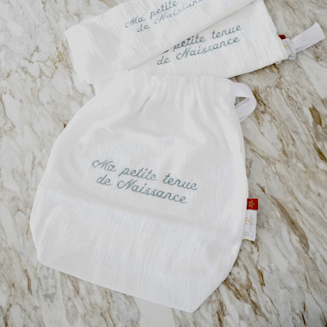 Bambidou Pochon / Tkimcha Ma Petite Tenue de Naissance - Vert Eau