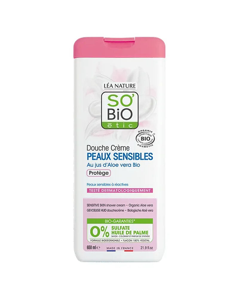 So Bio Douche Crème Peaux Sensibles au Jus d’Aloe Vera 450ml