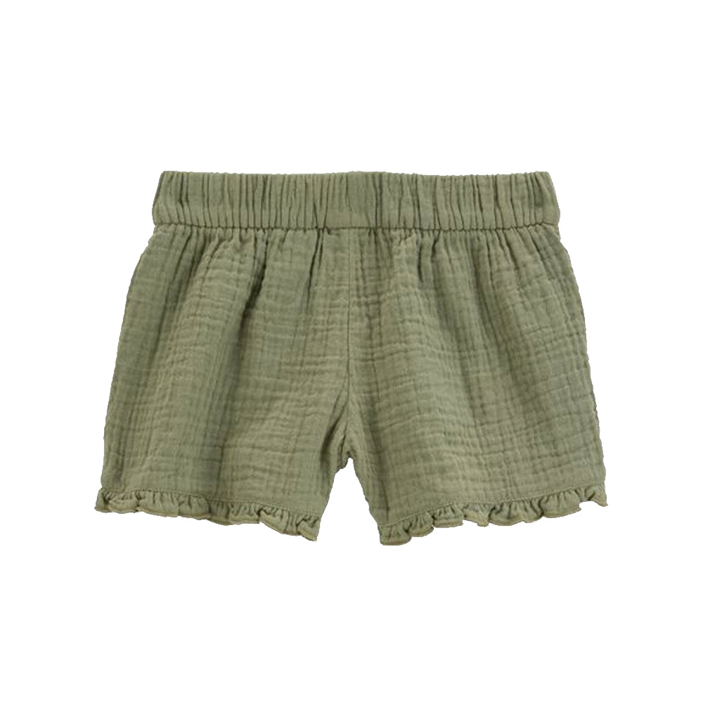 Short de gasa con volantes para Niña Carter's - Verde