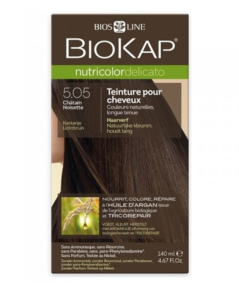 Biokap Teinture naturelle pour cheveux 140ml 5.05 - Châtain Noisette