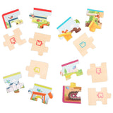 B. Toys Ensemble de Puzzles en Bois Camions 3A+