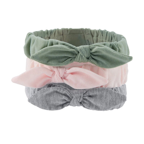 Lot de 3 Bandeaux À Nœuds Carter's - Rose & Gris & Vert