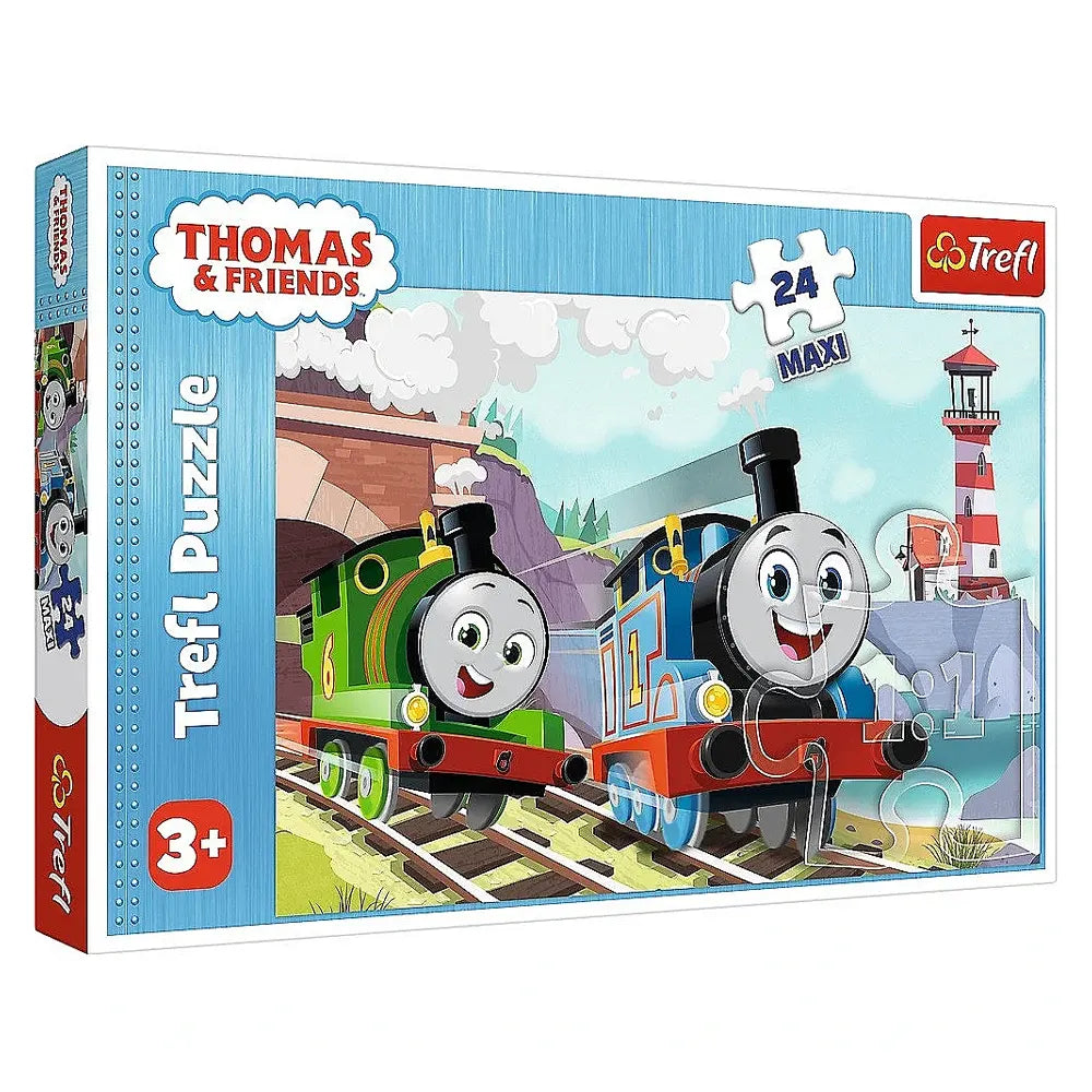 Trefl Puzzle Maxi Thomas et Percy sur les Pistes 24 Pièces - 3A+