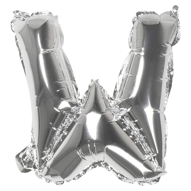 Ballon en Forme de Lettre W - Argenté